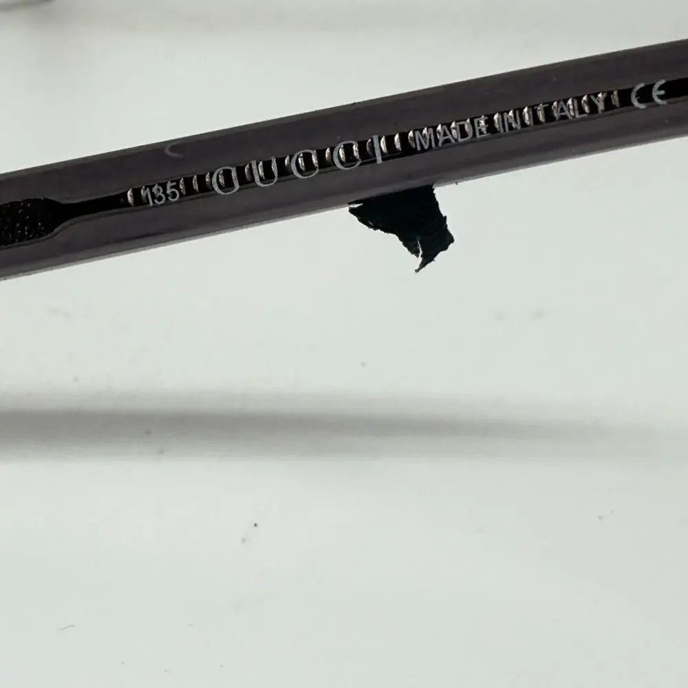 GUCCI GG 1515 ZX8 Eyeglasses Frames Gray Full RIm‎ USed H19050